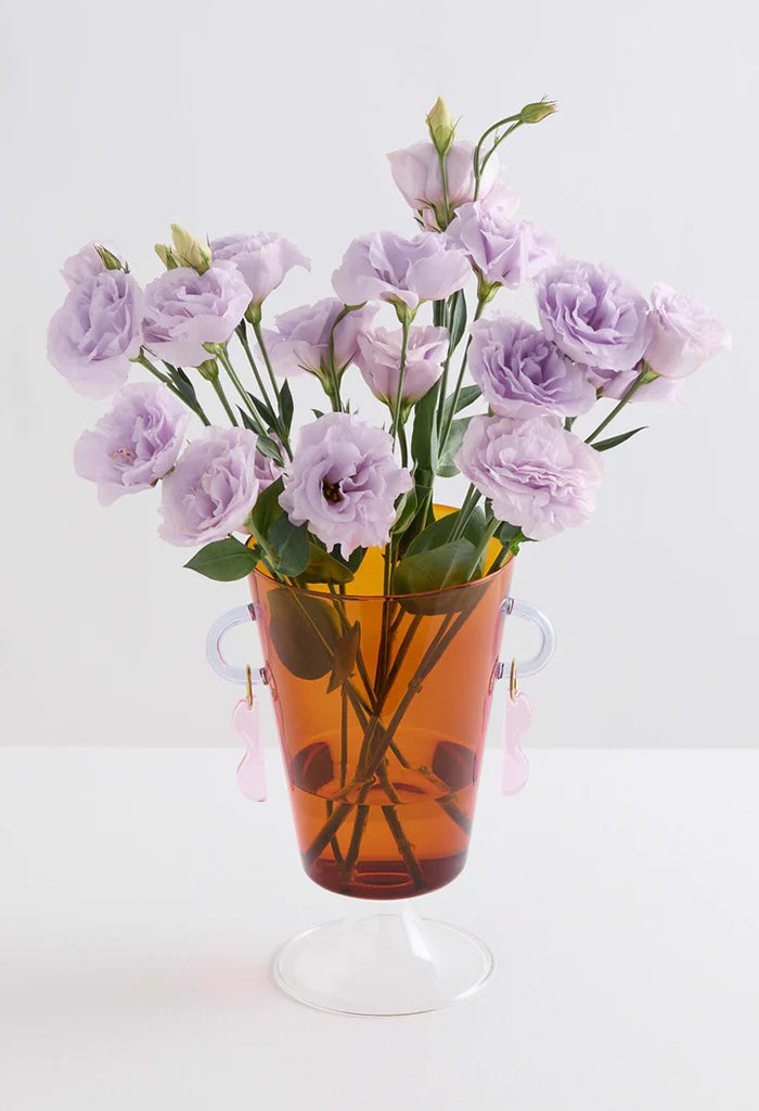 Happy Vase - Amber/ Pink/ Clear