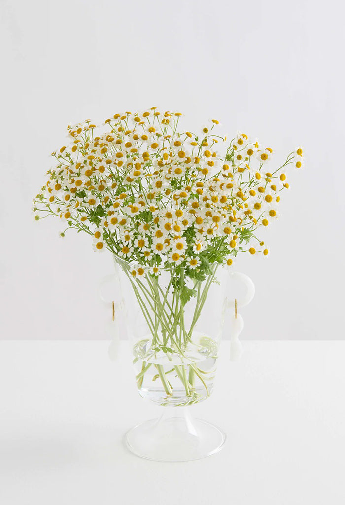 Happy Vase - Clear/ Opaque White