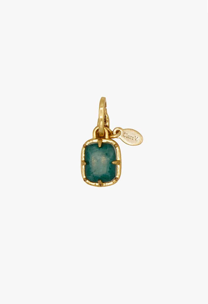 La Gemme Charm - Emerald / Vintage Gold