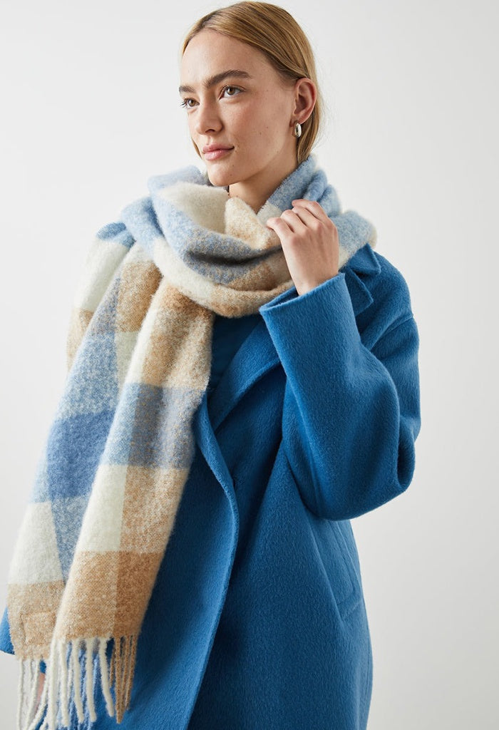 Lora Scarf - Bluebell Ivory
