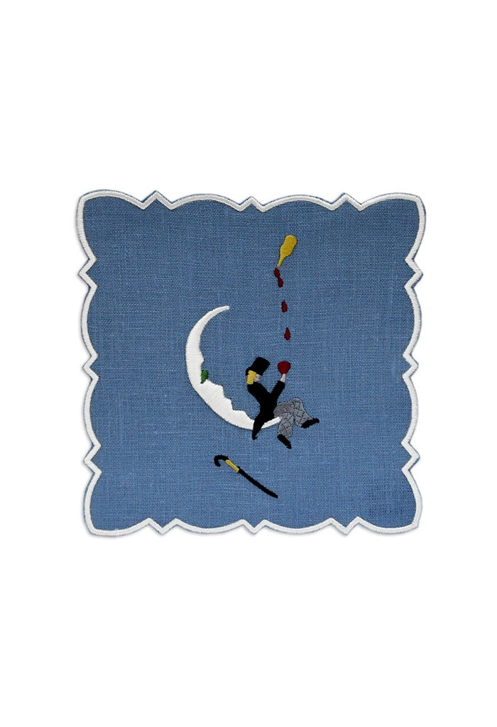 Man on the Moon Cocktail Napkins Set of 4