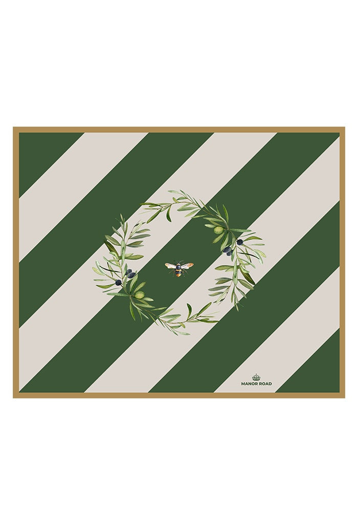 Olive and Bee Paper Placemat Pads - 30 Sheets
