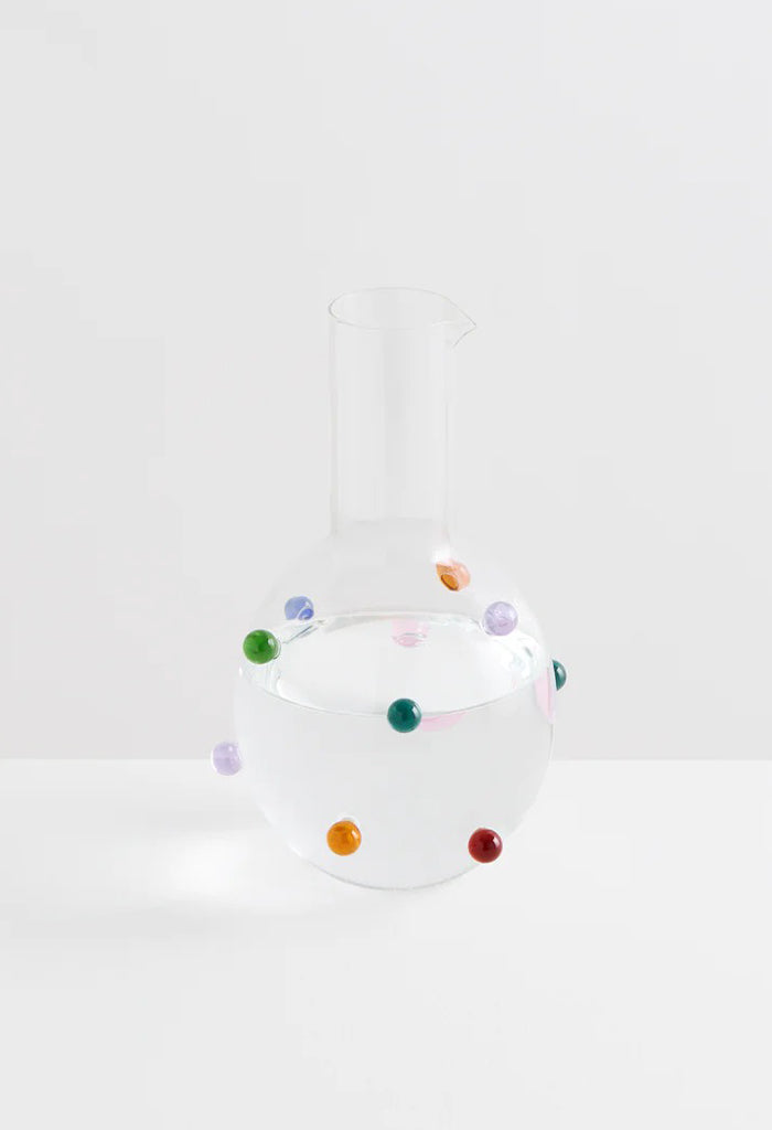 Pomponette Carafe - Clear/ Multi