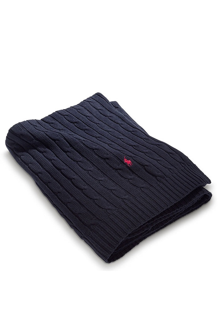 RL Cable Throw - Navy