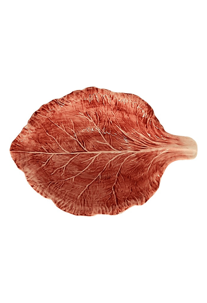 Radicchio Ceramic Bowl - Red Leaf