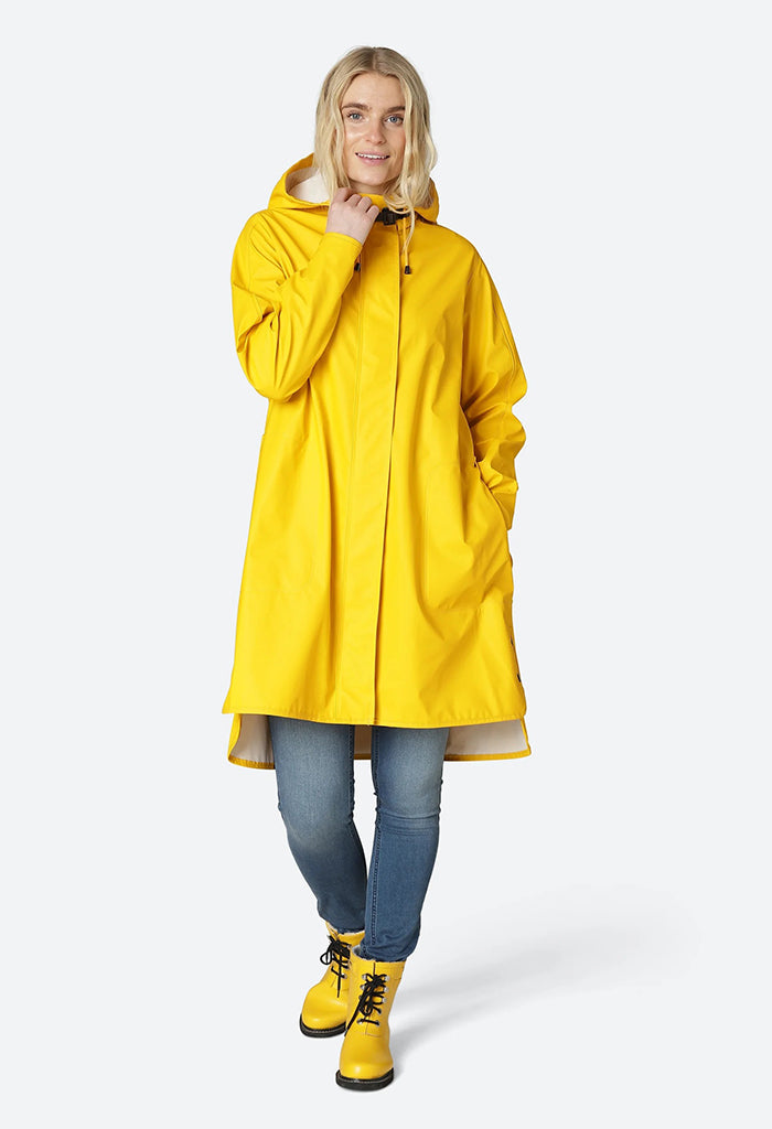 Raincoat w/ detachable hood - Cyber Yellow