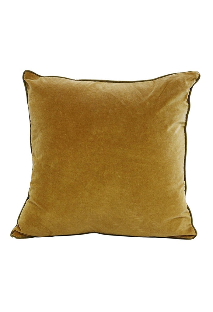 Gold & Olive Velvet Cushion Cover