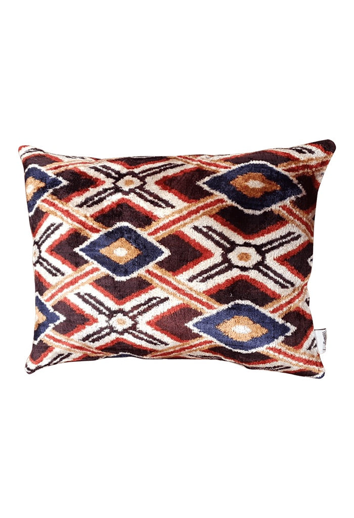 Silk Velvet Cushion Cover - Decorative Marron