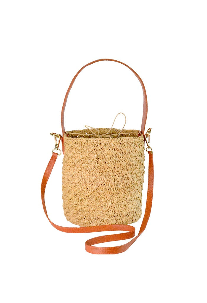Soft Bucket Bag with Leather Handles
