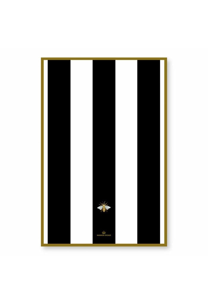 Microfiber Tea Towel - Striped Bee