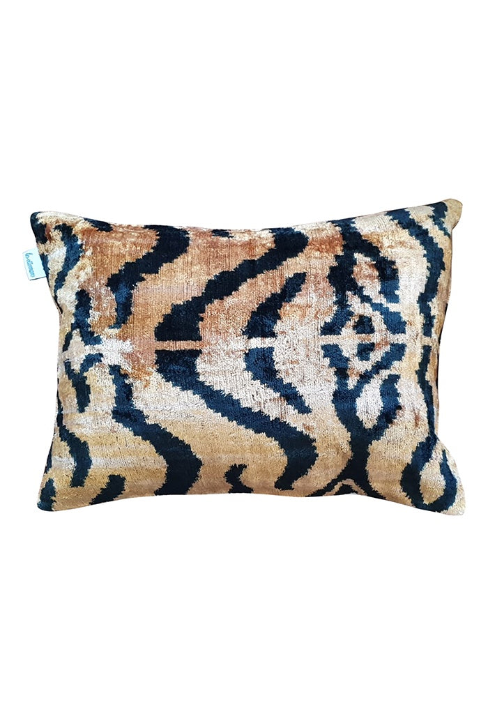 Silk Velvet Cushion Cover - Tiger Print