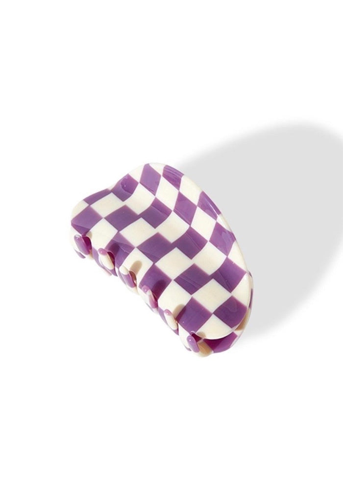Waffle Claw Clip - Grape Juice